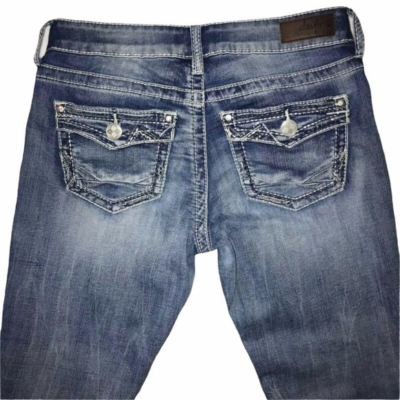 Daytrip Virgo Light Embroidered Crop Jeans 26 23 - Picture 7 of 8